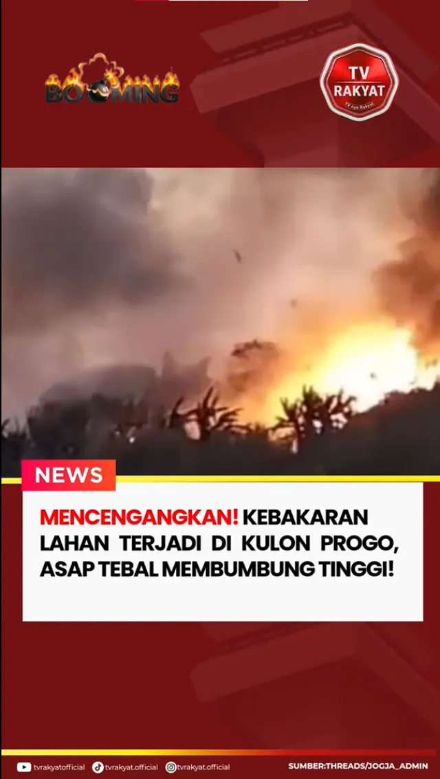 Kebakaran Lahan Terjadi di Ngentakrejo Kulon Progo, Api Melalap Vegetasi di Selatan Bendungan Kamijoro — News
